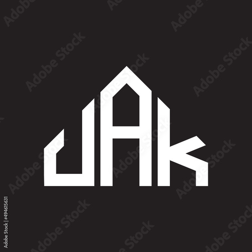 JAK letter logo design on black background. JAK creative initials letter logo concept. JAK letter design. 