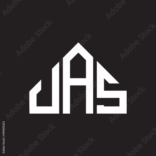 JAS letter logo design on black background. JAS creative initials letter logo concept. JAS letter design. 