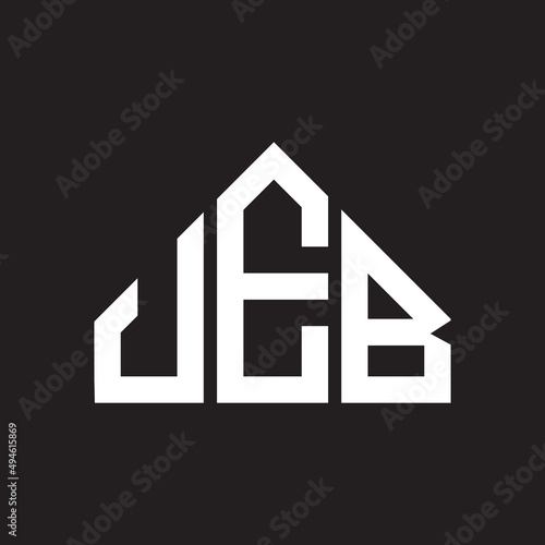 JEB letter logo design on black background. JEB creative initials letter logo concept. JEB letter design.  photo