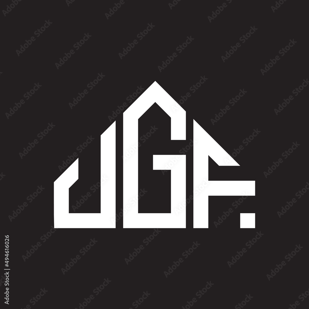 JGF letter logo design on black background. JGF creative initials letter logo concept. JGF letter design. 