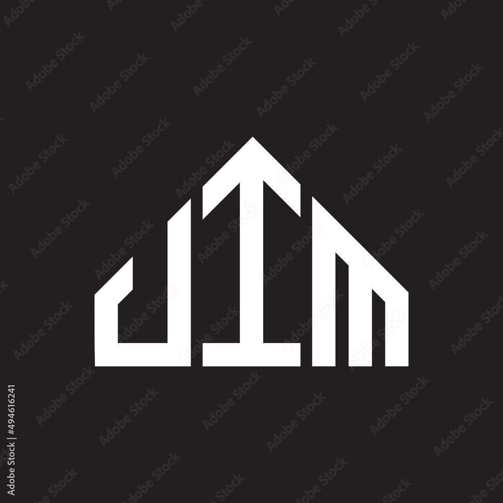 JIM letter logo design on Black background. JIM creative initials letter logo concept. JIM letter design. 