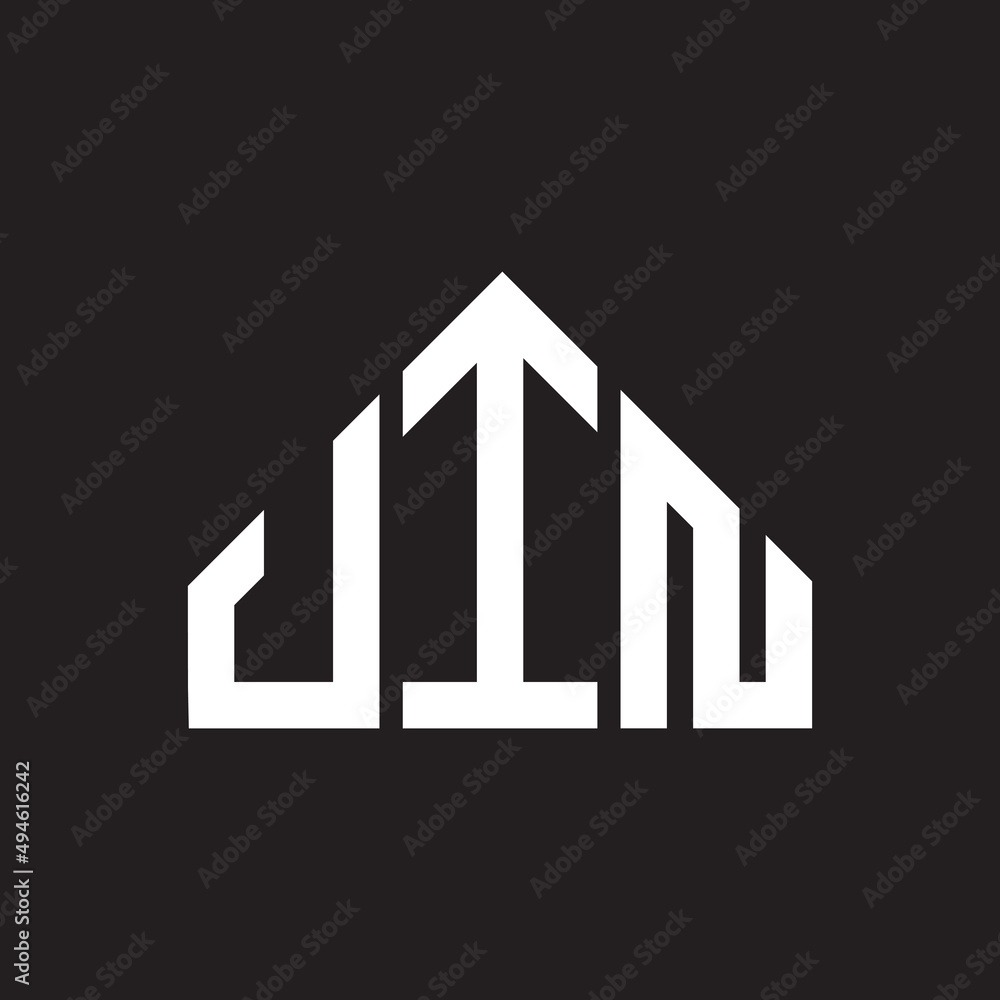 JIN letter logo design on Black background. JIN creative initials letter logo concept. JIN letter design. JIN letter logo design on Black background. JIN creative initials letter logo concept. JIN letter design.