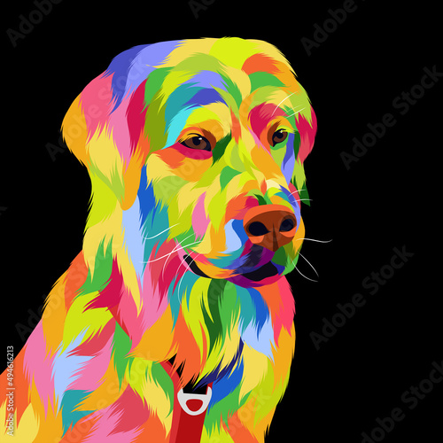 Fototapeta Naklejka Na Ścianę i Meble -  Dog vector colorful illustration