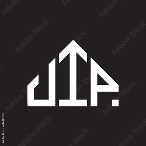JIP letter logo design on Black background. JIP creative initials letter logo concept. JIP letter design. 