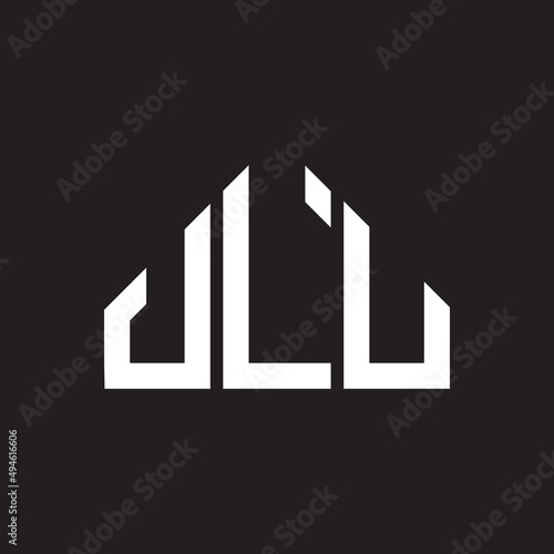 ULU letter logo design on black background. ULU  creative initials letter logo concept. ULU letter design.