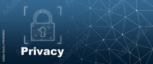 Data protection privacy concept.Cyber security network.