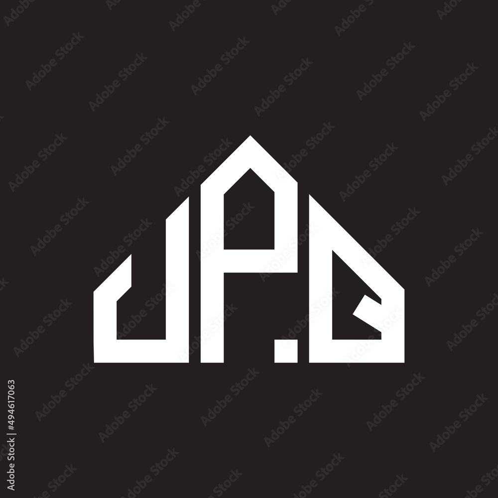 UPQ letter logo design on black background. UPQ creative initials letter logo concept. UPQ letter design. UPQ letter logo design on black background. UPQ creative initials letter logo concept. UPQ letter design.