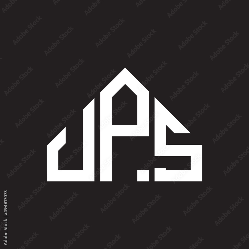 UPS letter logo design on black background. UPS creative initials letter logo concept. UPS letter design. UPS letter logo design on black background. UPS creative initials letter logo concept. UPS letter design.