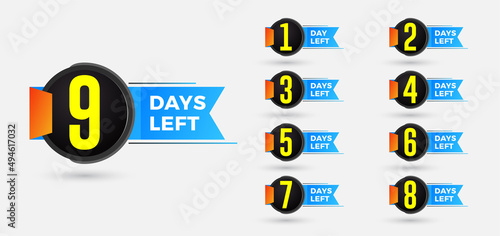 Countdown number of days left design
