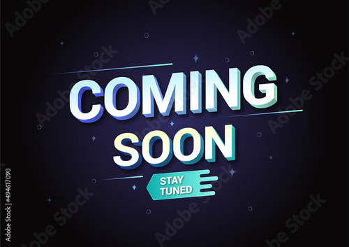 Coming Soon banner design with editable text effect and background