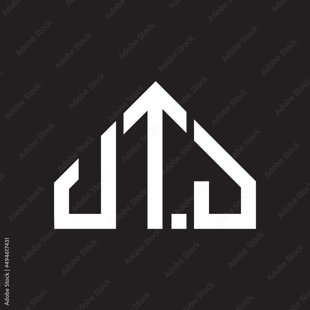 UTJ letter logo design on black background. UTJ creative initials letter logo concept. UTJ letter design. UTJ letter logo design on black background. UTJ creative initials letter logo concept. UTJ letter design.