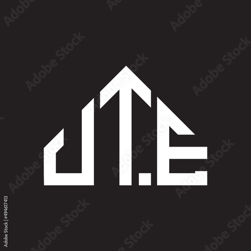 UTE letter logo design on black background. UTE  creative initials letter logo concept. UTE letter design.