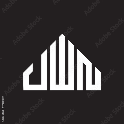 UWN letter logo design on black background. UWN  creative initials letter logo concept. UWN letter design.