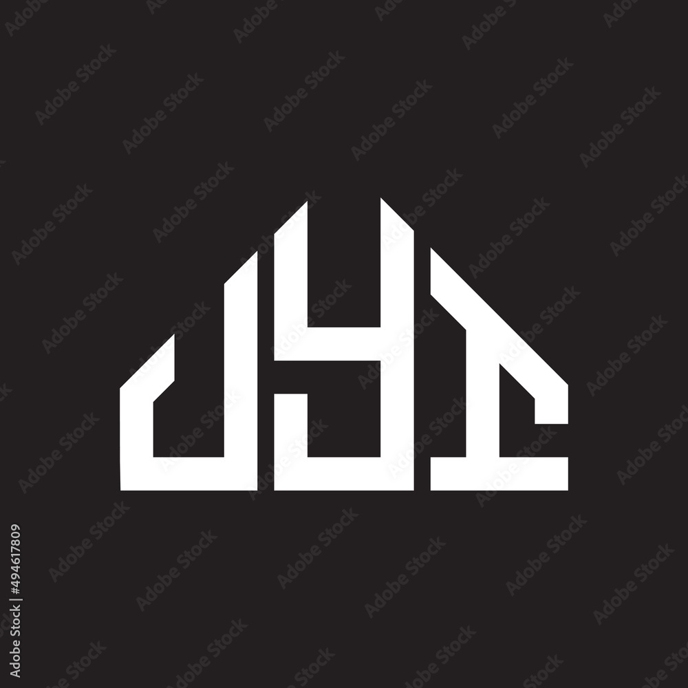 UYI letter logo design on black background. UYI creative initials letter logo concept. UYI letter design. 