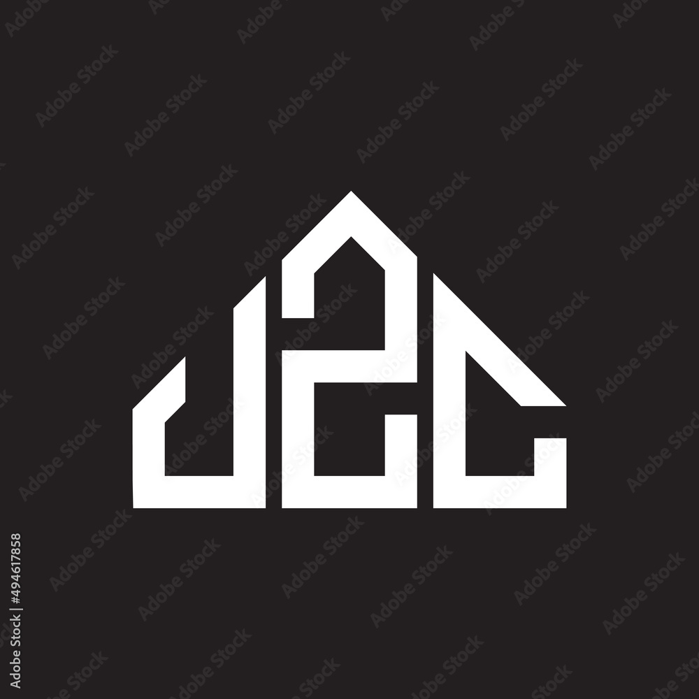 UZC letter logo design on black background. UZC  creative initials letter logo concept. UZC letter design.