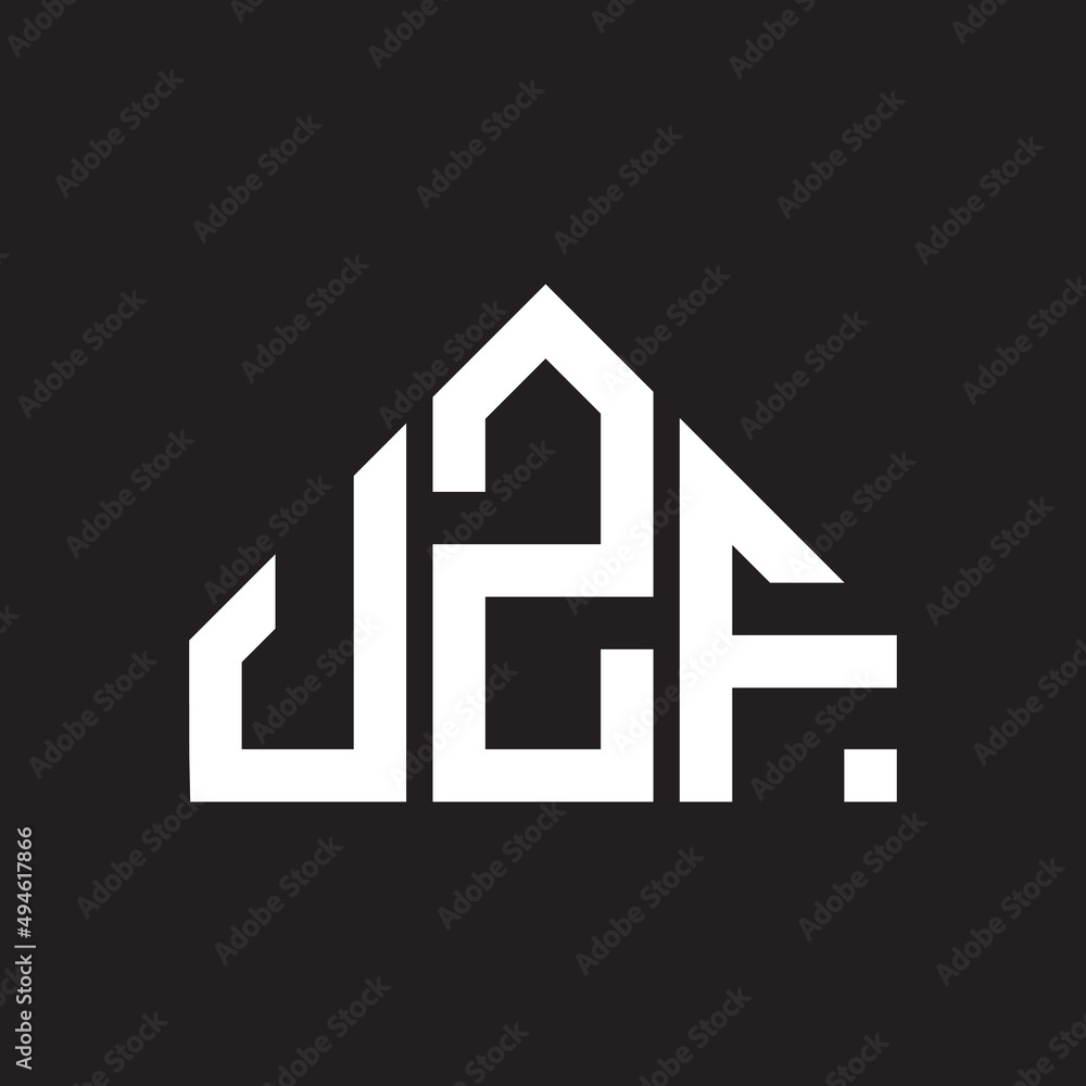 UZF letter logo design on black background. UZF creative initials letter logo concept. UZF letter design. UZF letter logo design on black background. UZF creative initials letter logo concept. UZF letter design.