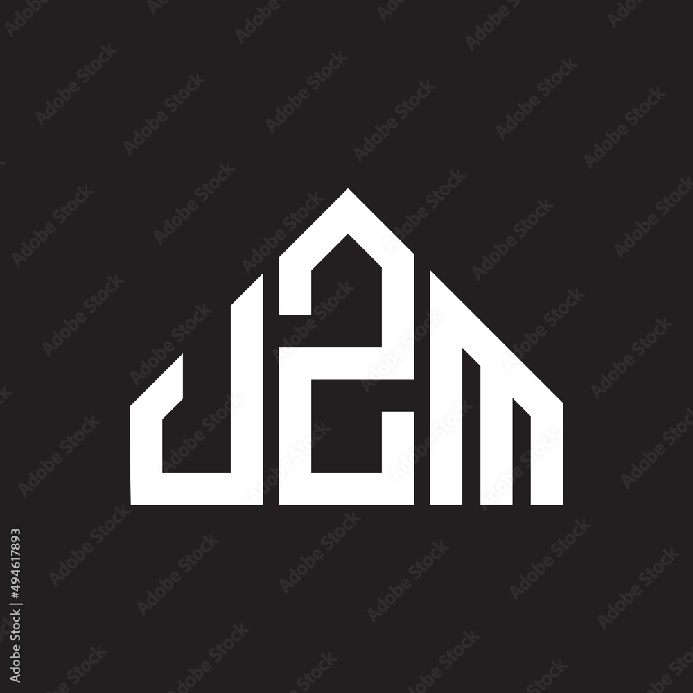 UZM letter logo design on black background. UZM  creative initials letter logo concept. UZM letter design.