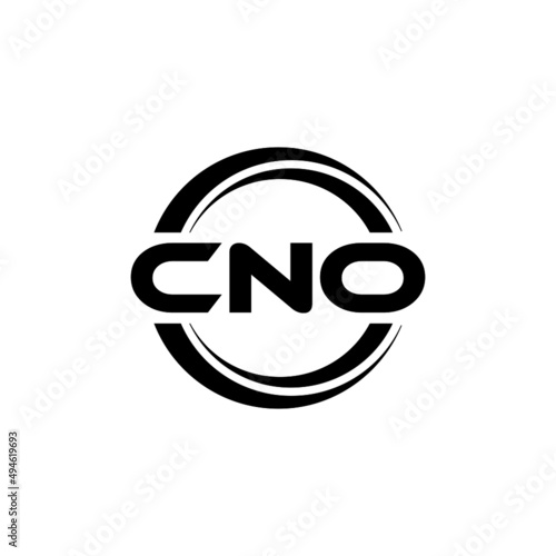 CNO letter logo design with white background in illustrator  vector logo modern alphabet font overlap style. calligraphy designs for logo  Poster  Invitation  etc.