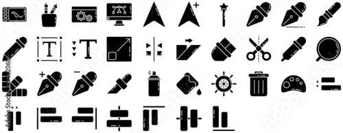 editor tools icon set
