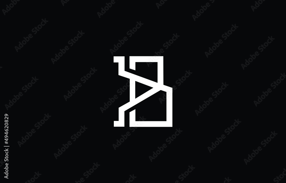 Abstract Digital Modern and unique letter B initials logo design Abstract Digital Modern and unique letter B initials logo design