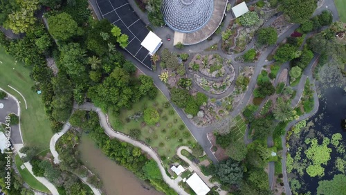 Slow horizontal fly on Mount Coot-tha Botanic Gardens