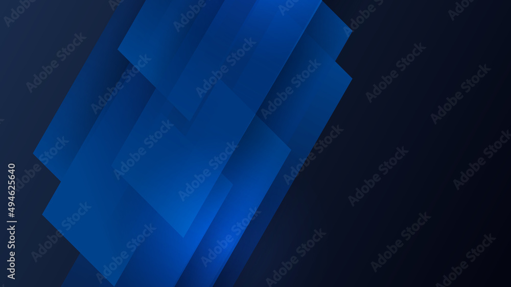 Fototapeta premium Modern shiny realistic dark blue black with shadow abstract design presentation background. Technology network vector illustration for banner, cover, web, flyer, card, poster, texture, slide, magazine