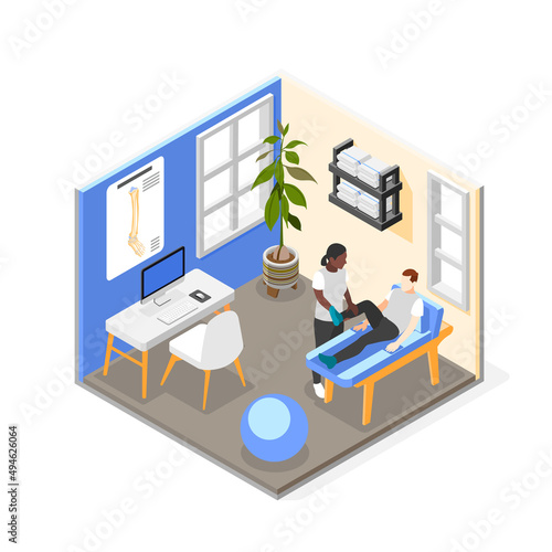 Physiotherapy And Rehabilitation Isometric Composition