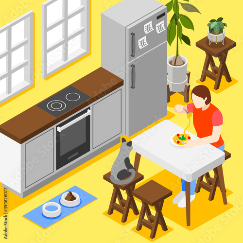 Introvert And Extrovert Isometric Background