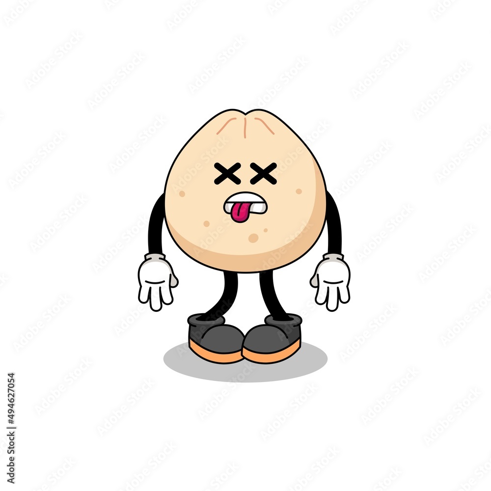 meat bun mascot illustration is dead meat bun mascot illustration is dead