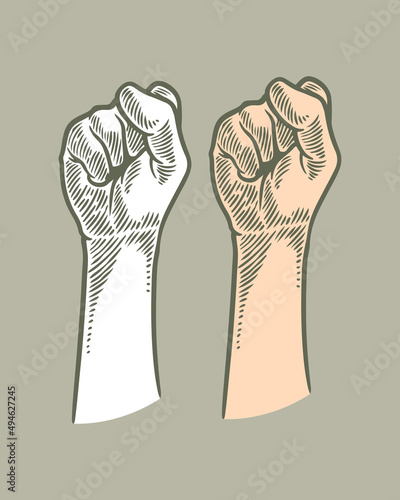 hand drawing engraving hand...