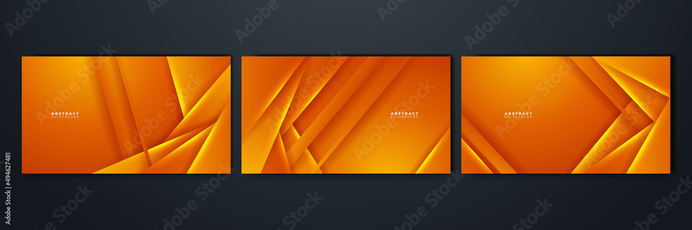 Naklejka premium Abstract minimal orange background with geometric creative and minimal gradient concepts, for posters, banners, landing page concept image.
