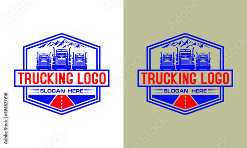 Leinwand Poster logo design for trucking company