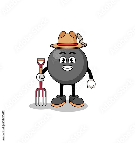 Cartoon mascot of bomb farmer