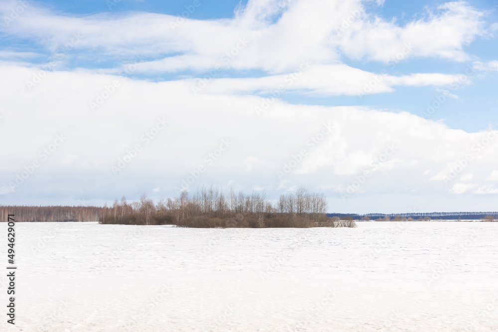 Winter sunrise in Russia nature landscape. Winter sunrise in Russia nature landscape.