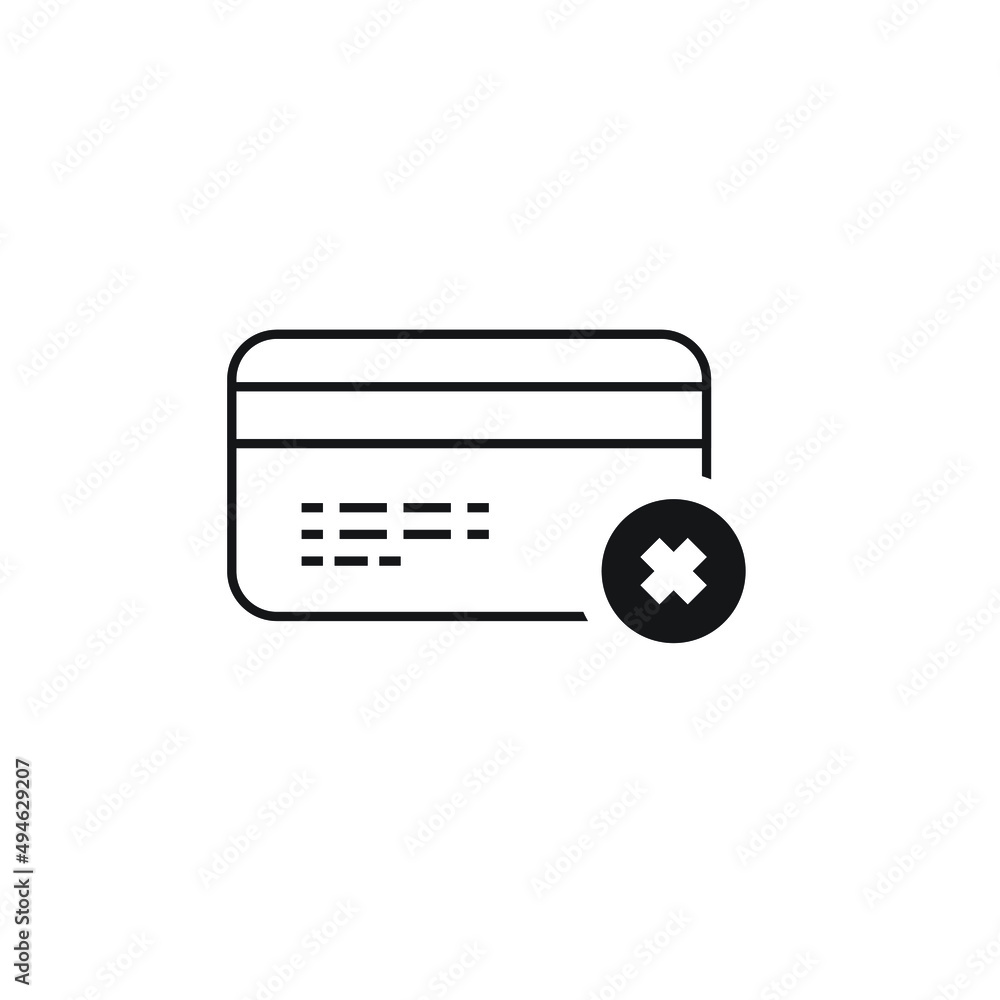 Remove credit card icon design. vector illustration Remove credit card icon design. vector illustration