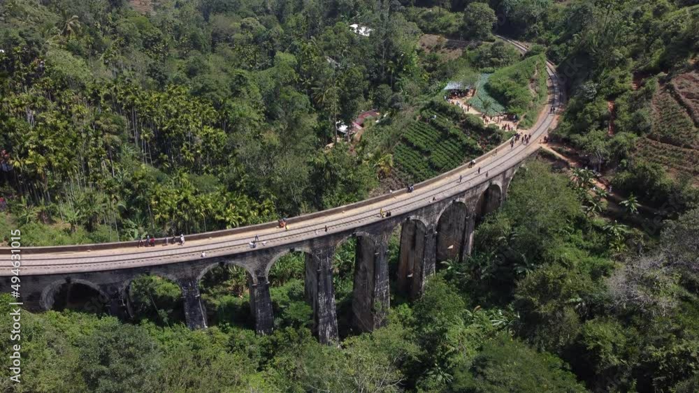 Aerial view of the Demodara nine-arch bridge. High quality photo Aerial view of the Demodara nine-arch bridge. High quality photo