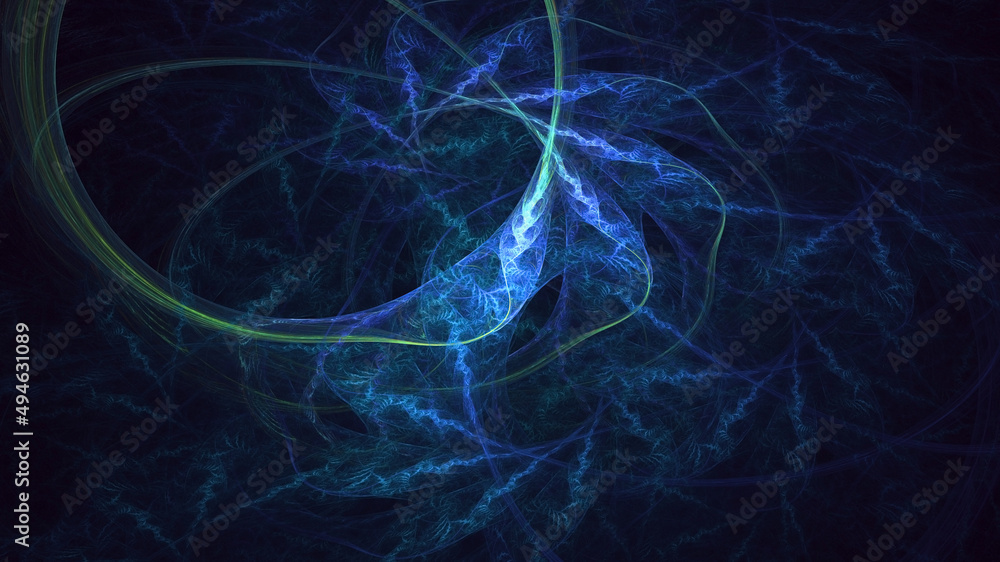 Fototapeta premium 3D rendering abstract multicolor fractal light background