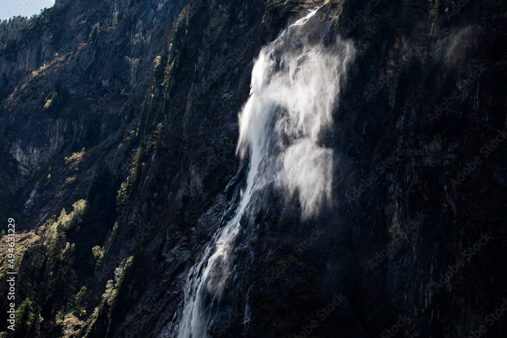 waterfall in the mountains waterfall in the mountains