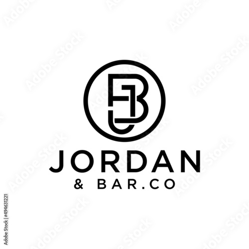 JB, BJ letter Logo Design Template Vector