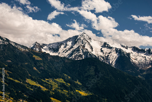 mountains in the snow