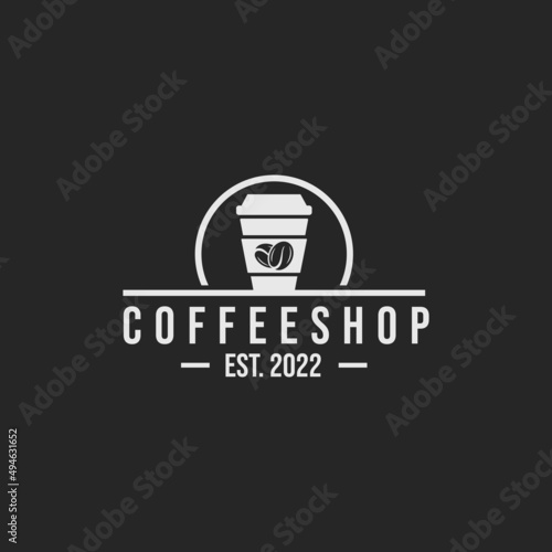 Coffee shop logo design vector 