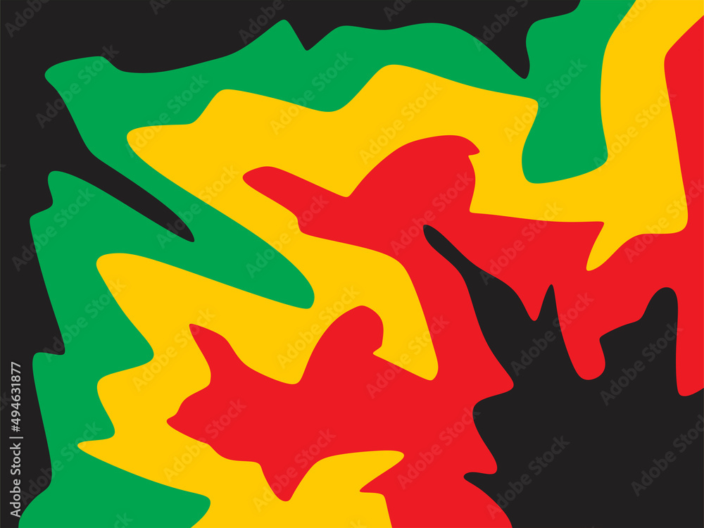 Simple Jamaican background with waving lines pattern and with some copy space area Simple Jamaican background with waving lines pattern and with some copy space area