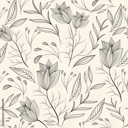 Floral Seamless Pattern. Spring collection for fashion and print. 