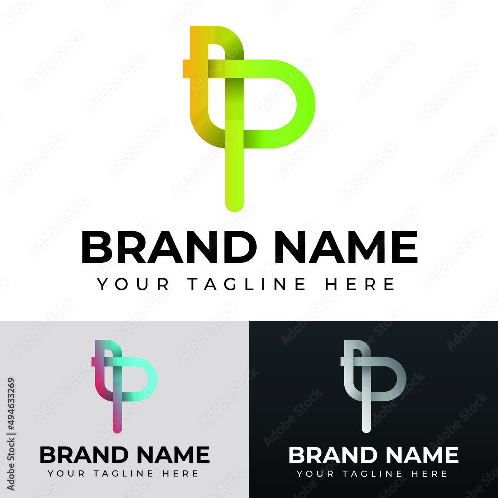 Obraz premium P abstract 3d logo design