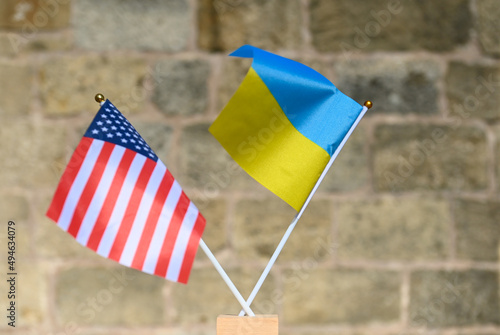 Politique drapeau embleme patriote pays USA Ukraine Etats Unis photo