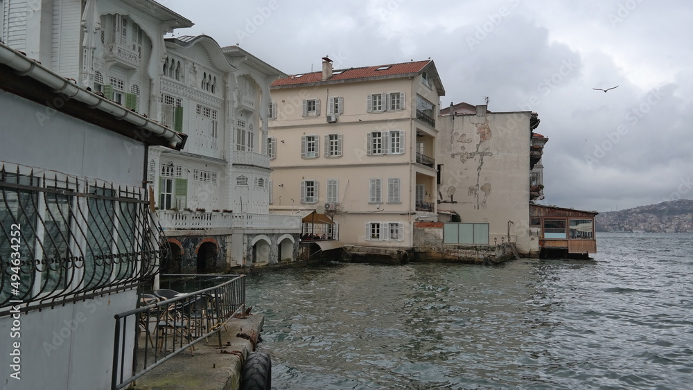 Bosphorus seaside town in Istanbul, Turkey