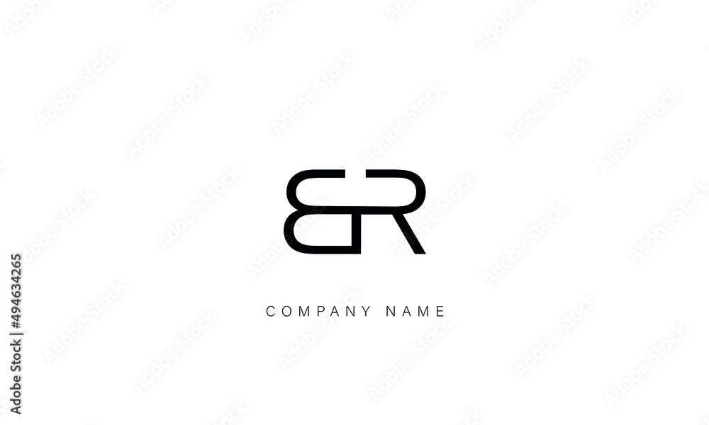 BR, RB, BR Letters Logo Monogram - obrazy, fototapety, plakaty 