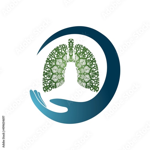 lung logo design vector for your business