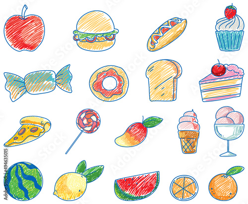 A paper with a doodle design of object