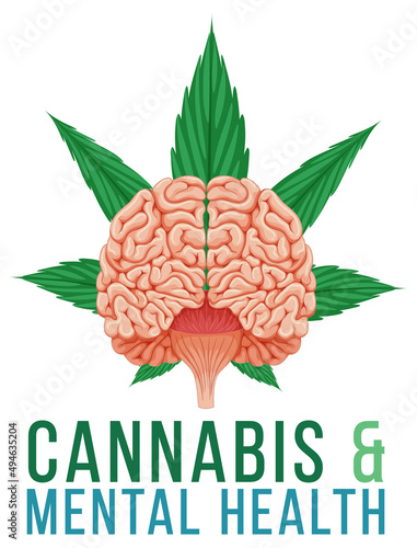 Poster design with cannabis and mental health